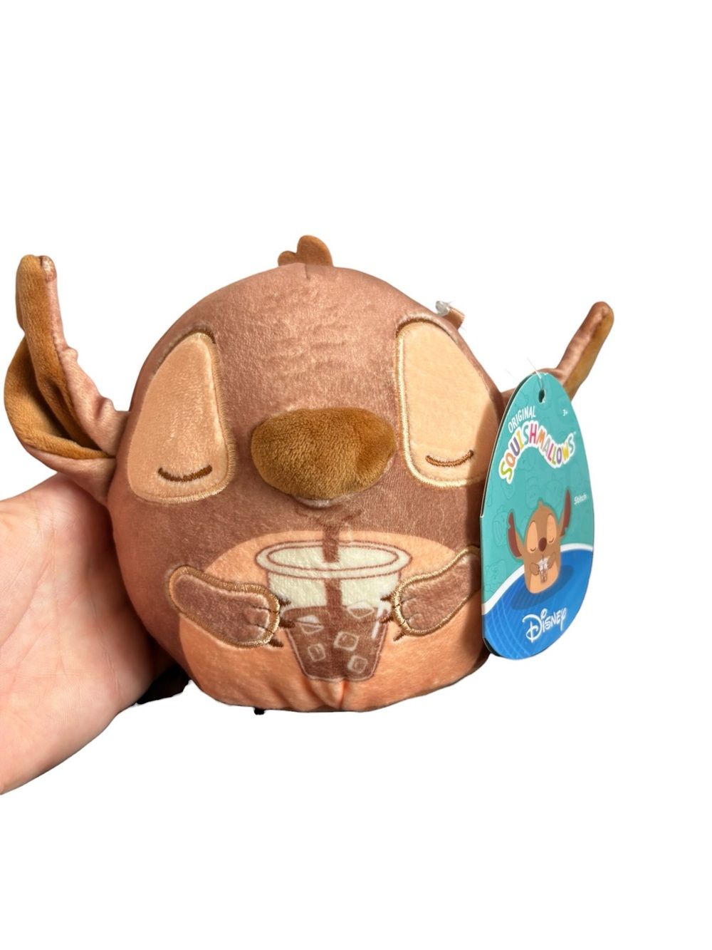 NWT Disney Stitch Squishmallows 6โ Iced Coffee Plush Kellytoy